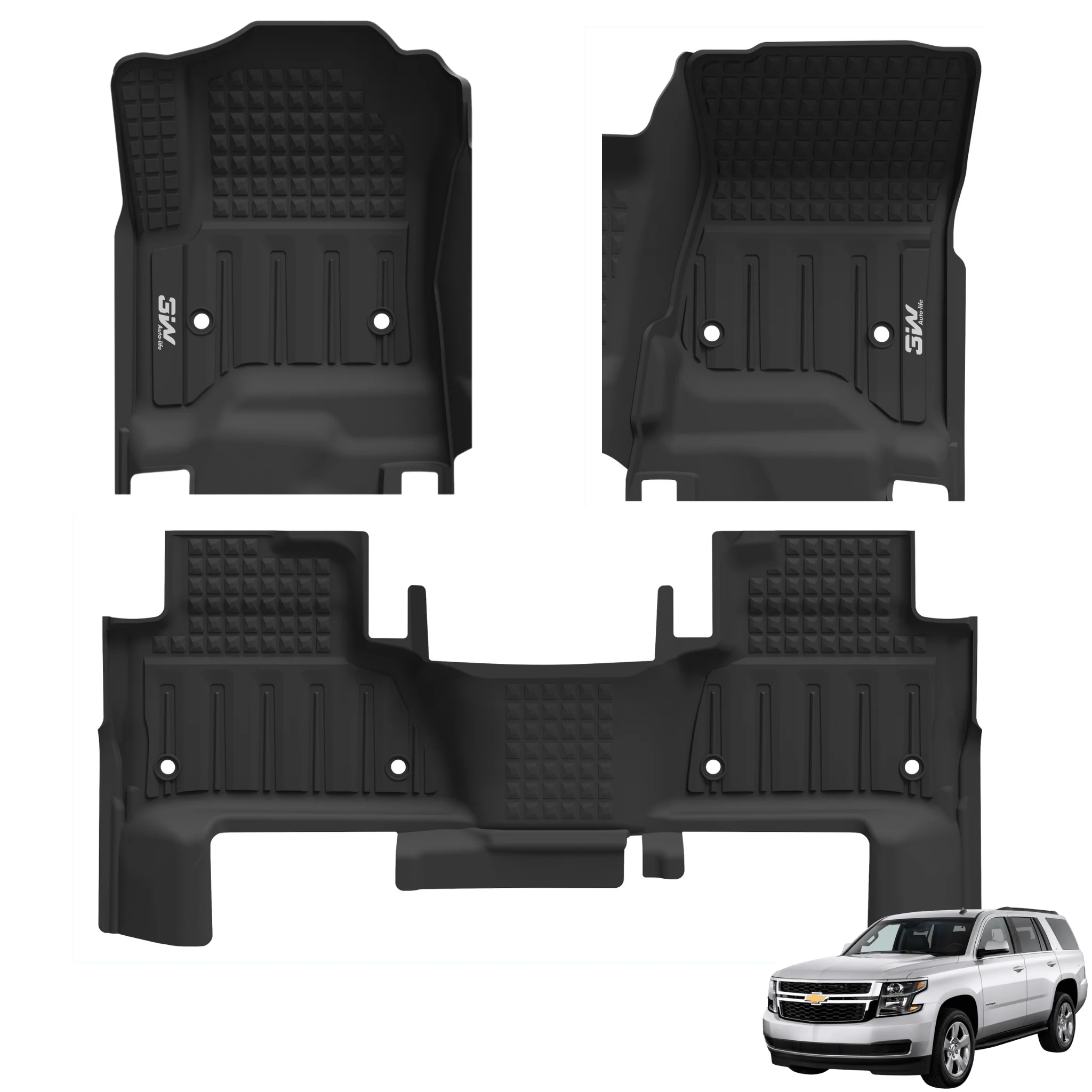 Chevrolet Tahoe/GMC Yukon 2015-2020 (Short Chassis-2nd Row Bench Seats) - Pro Series Car Mats