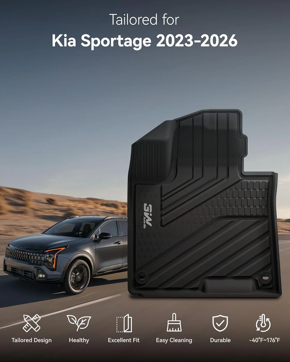 أدريان برو - دعاسات أمامية كيا سبورتاج L لسنوات 2024-2026 - Image 2