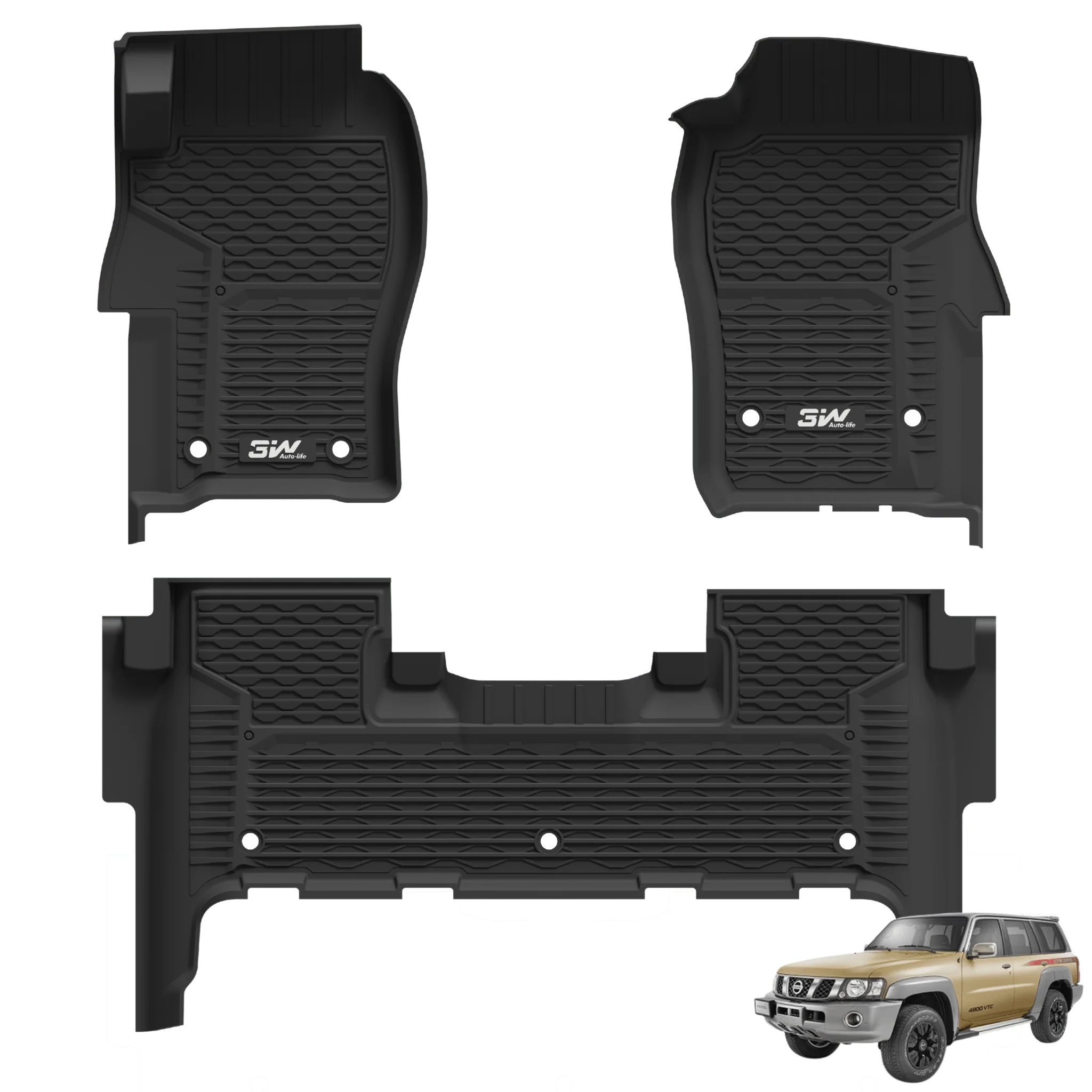 Nissan Patrol Super Safari Y61 (1998-2025) - Pro Series Car Mats - Image 8